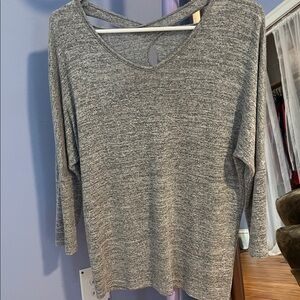 Market & Spruce Heather Gray 3/4 Sleeve Top